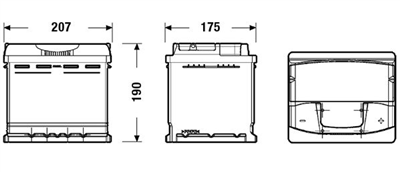 EA530 Autobaterie Exide Premium - 53Ah