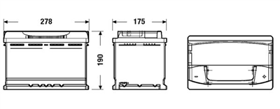 EA770 Autobaterie Exide Premium - 77Ah