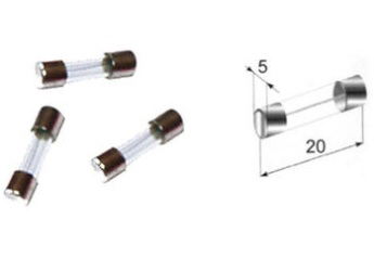 Pojistka skleněná 5x20 2A, 10 ks
