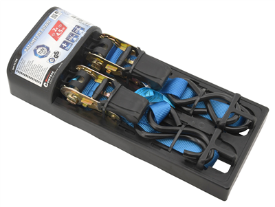 POPRUH S RÁČNOU A HÁKY 2 ks, 125 daN, 24 mm x 4,5 m, TÜV