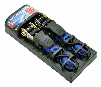 POPRUH S RÁČNOU A HÁKY 2 ks, 125 daN, 24 mm x 4,5 m, TÜV