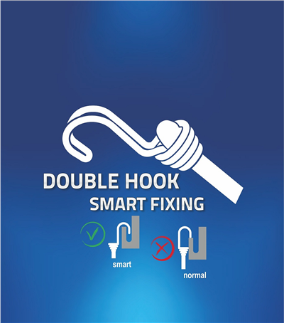 UPÍNAČ PRUŽNÝ DOUBLE HOOK 10 mm/100 cm, TÜV/GS