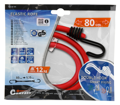 UPÍNAČ PRUŽNÝ DOUBLE HOOK 10 mm/80 cm, TÜV/GS