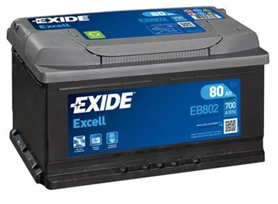 EB802 Autobaterie Exide Excell - 80Ah