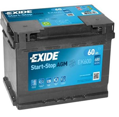 EK600 Autobaterie Exide AGM - 60Ah