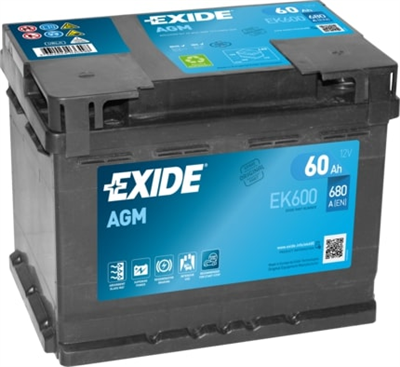 EK600 Autobaterie Exide AGM - 60Ah