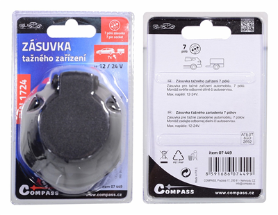 ZÁSUVKA TAŽNÉHO ZAŘÍZENÍ 7 PÓLŮ