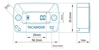 Měřič motohodin a otáček