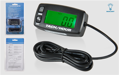 Měřič motohodin a otáček s podsvícením a výměnnou baterii