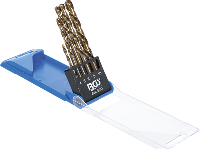 Vrtáky HSS 3,0 - 10,0 mm, titan, levotočivé - BGS 2731