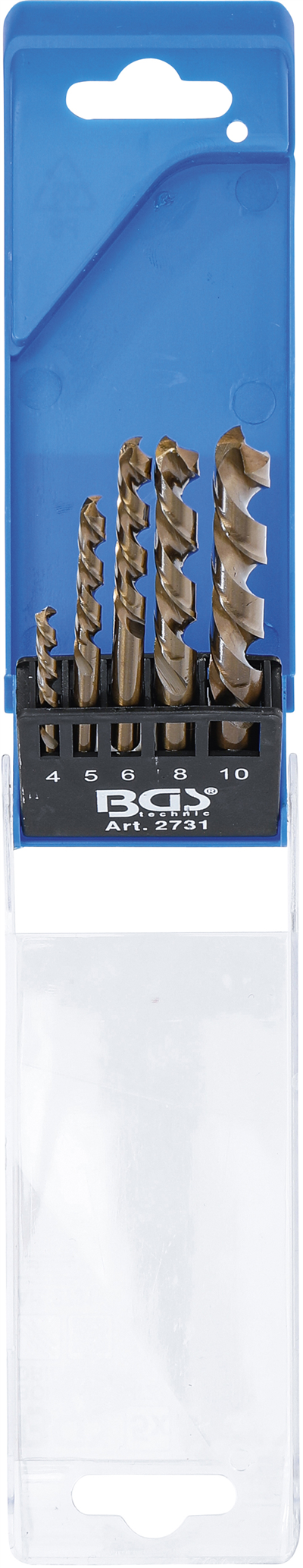 Vrtáky HSS 3,0 - 10,0 mm, titan, levotočivé - BGS 2731