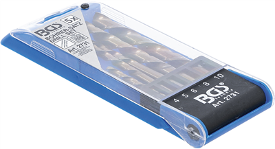 Vrtáky HSS 3,0 - 10,0 mm, titan, levotočivé - BGS 2731