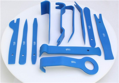 Plastové nástroje - klíny, páky a háky na montáž a demontáž čalounění, sada 11 kusů