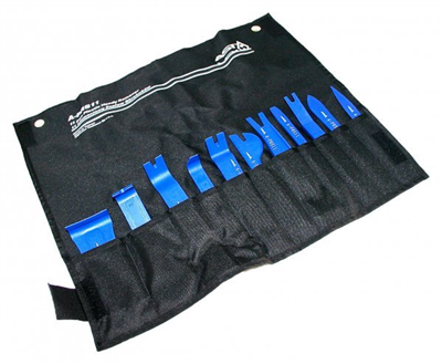 Plastové nástroje - klíny, páky a háky na montáž a demontáž čalounění, sada 11 kusů