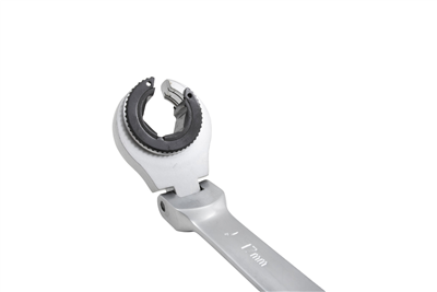 Očkoplochý kloubový klíč s ráčnou na převlečné matice, velikost 10 mm QS50210