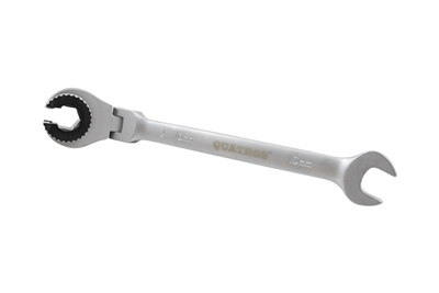 Očkoplochý kloubový klíč s ráčnou na převlečné matice, velikost 17 mm QS50217