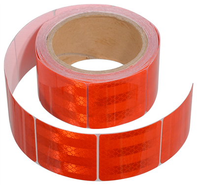 01546 Samolepící páska reflexní dělená 1m x 5cm červená