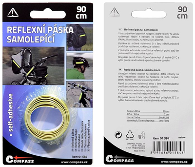 01584 Samolepící páska reflexní 2cm x 90cm žlutá