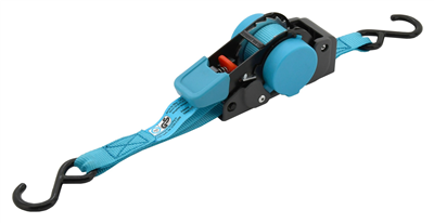 02260 Popruh s ráčnou a háky samonavíjecí 100daN 2m TÜV BLUE WAY