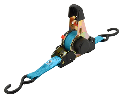 02261 Popruh s ráčnou a háky samonavíjecí 320daN 3,5m TÜV BLUE WAY