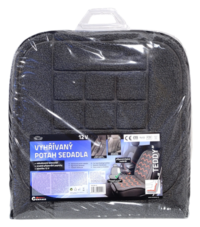 04121 Potah sedadla vyhřívaný s termostatem 12V TEDDY přední