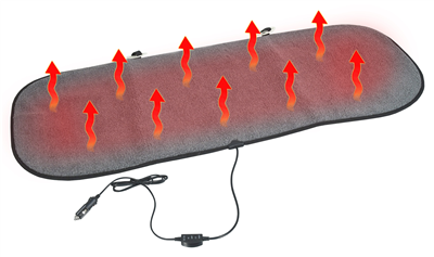04123 Potah sedadla vyhřívaný s termostatem 12V TEDDY zadní