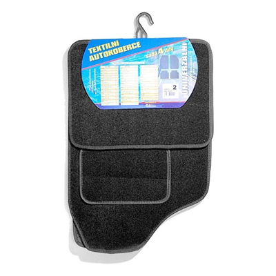 04302 Koberce textilní UNI 4ks vel.2. černé