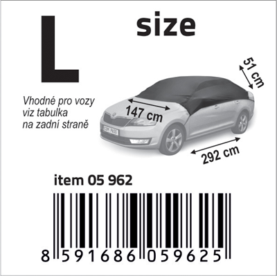 05962 Ochranná plachta L 292x147x51 cm NYLON