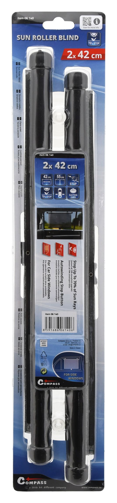 06140 Roletka 2x42cm přísavky s aretací