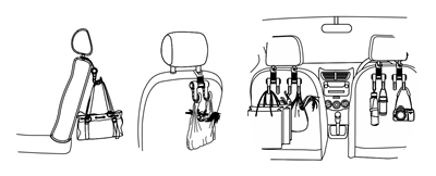 06232 Držák na opěrku hlavy HOOK