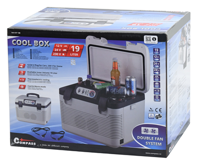 07130 Chladící box 19l + display 230V/24V/12V DOUBLE