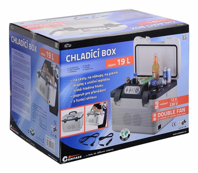 07130 Chladící box 19l + display 230V/24V/12V DOUBLE