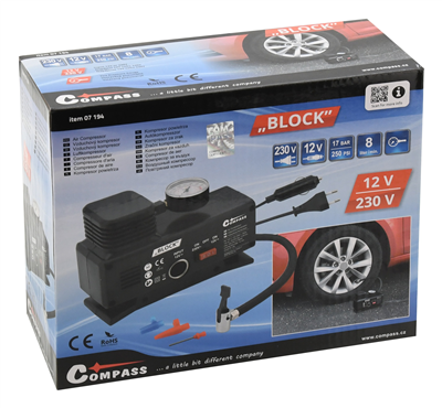 07194 Kompresor 12/230V BLOCK TÜV/GS