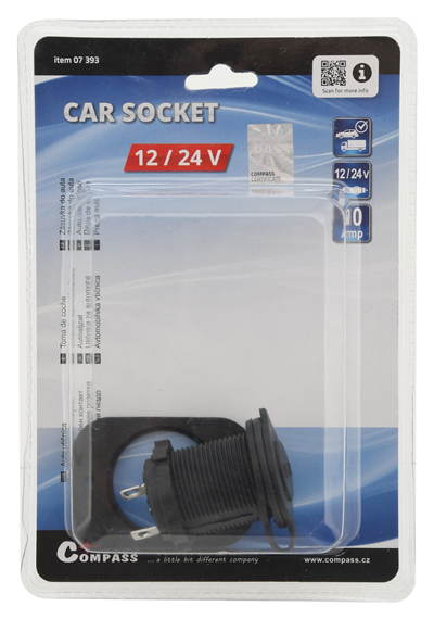 07393 Zásuvka 12/24V s krytem