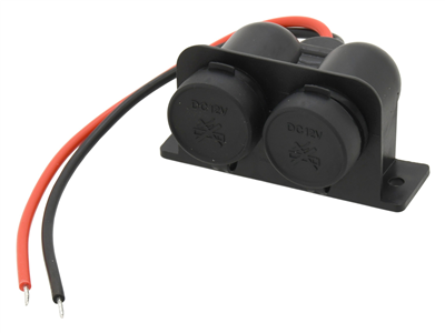07394 Zásuvka 12/24V s krytem dvojitá