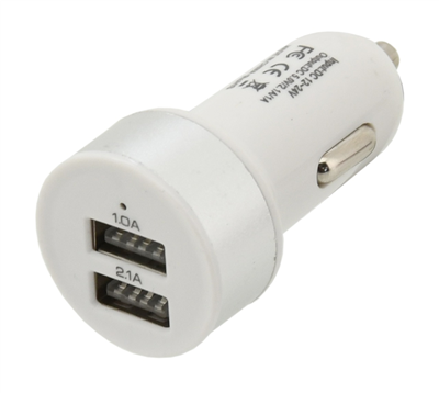 07406 Zástrčka 2xUSB 12-24V 5V/2100mA