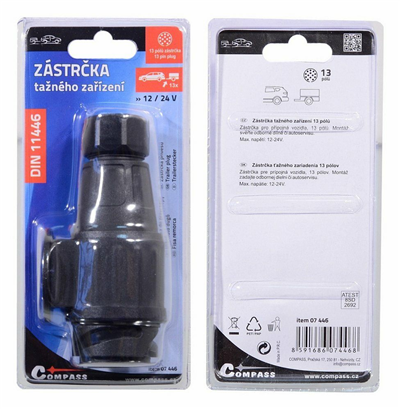 07446 Zástrčka tažného zařízení 13 pólů