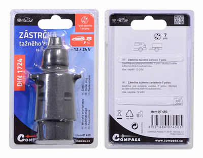 07450 Zástrčka tažného zařízení 7 pólů