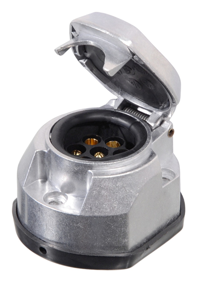 07451 Zásuvka tažného zařízení 7 pólů ALU s těsněním