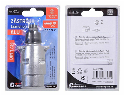 07452 Zástrčka tažného zařízení 7 pólů ALU