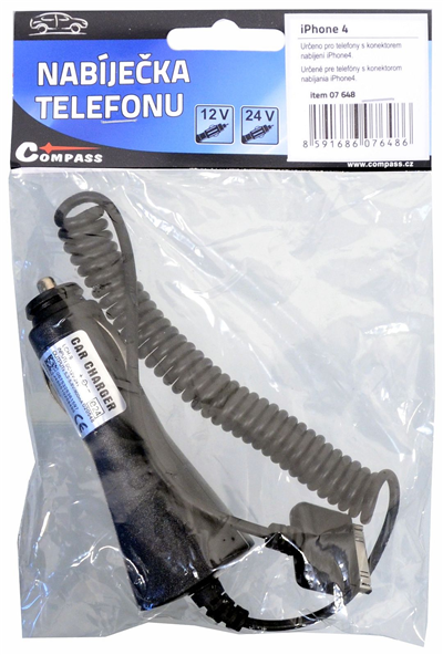 07648 Nabíječka telefonu 12/24V iPhone 4