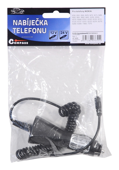 07655 Nabíječka telefonu 12/24V NOKIA II.