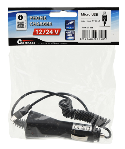 07658 Nabíječka telefonu 12/24V MICRO USB