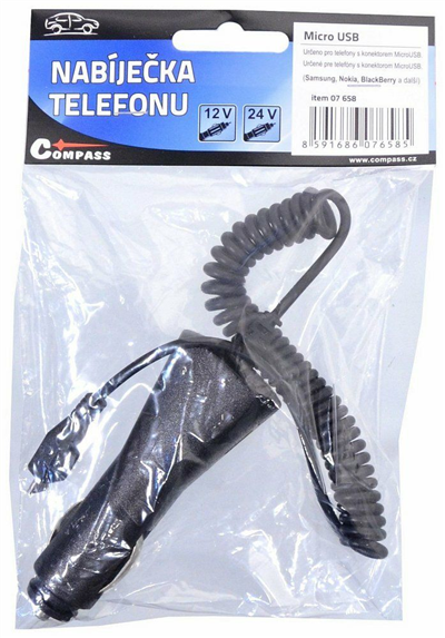 07658 Nabíječka telefonu 12/24V MICRO USB