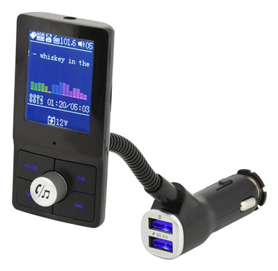 07722 Hands free FM transmitter LCD COLOR
