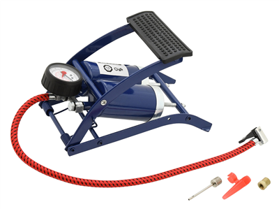 09152 Hustilka nožní s manometrem dvoupístová