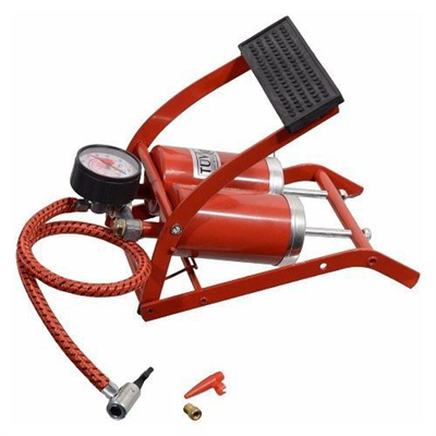 09152 Hustilka nožní s manometrem dvoupístová