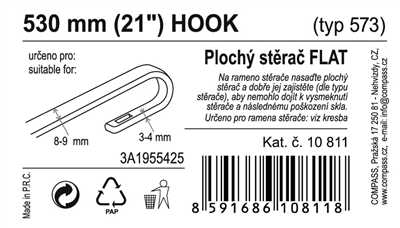 10811 Stěrač FLAT BULK (HOOK) 21