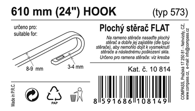 10814 Stěrač FLAT BULK (HOOK) 24
