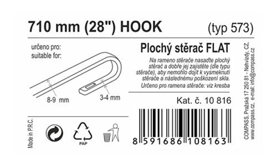 10816 Stěrač FLAT BULK (HOOK) 28